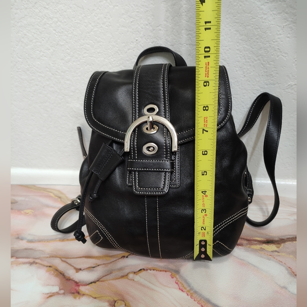 Coach #3559 Soho Black Leather
Drawstring Mini Backpack - Picture 8 of 13